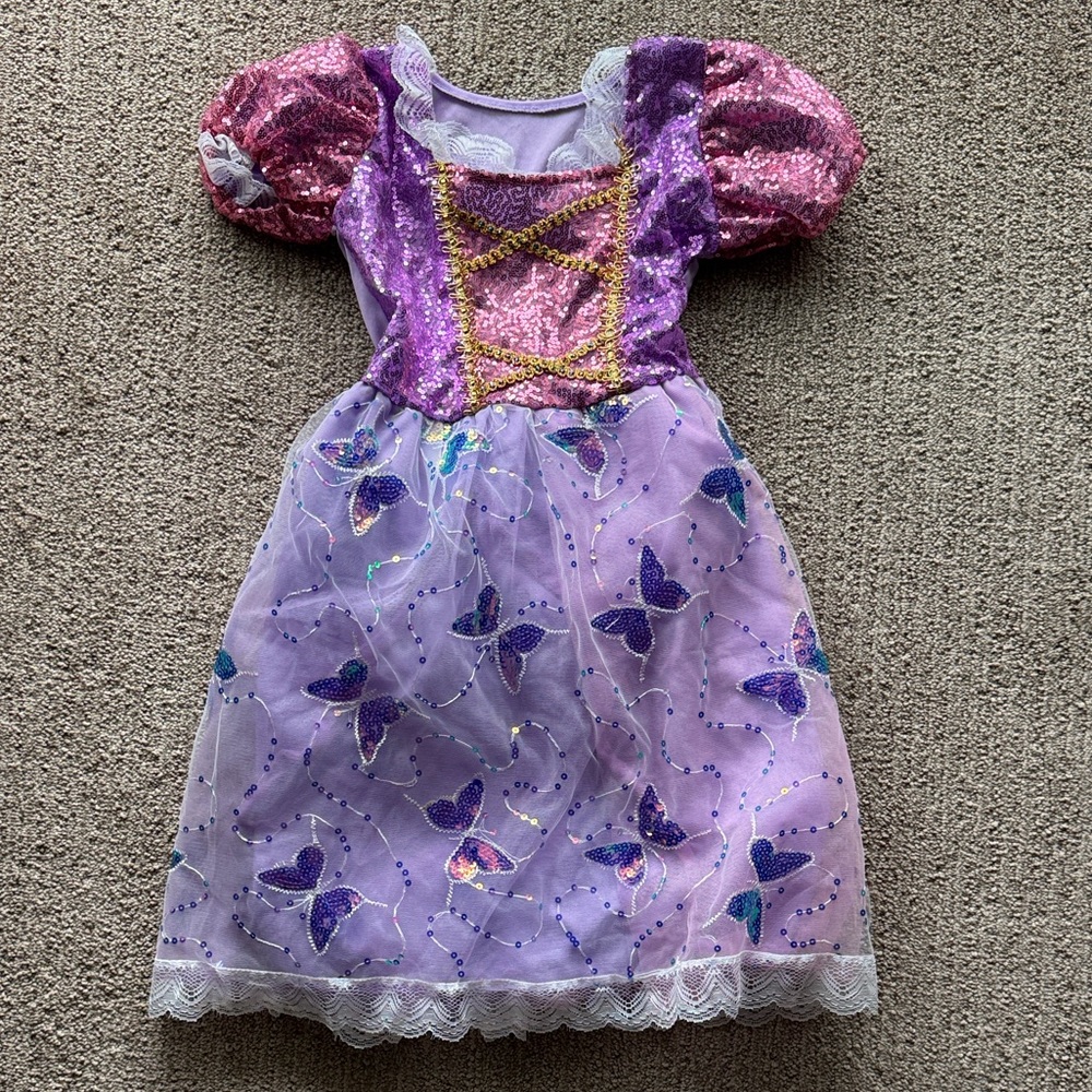 Rapunzel light up Princess Costume w/ headband